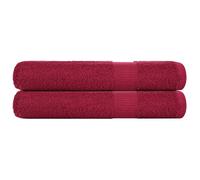vidaXL Sauna Towels Set of 2 Bordeaux 80 x 200 cm 100% Cotton