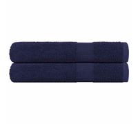 vidaXL Sauna Towels 2 pcs Navy Blue 80x200cm 100% Cotton