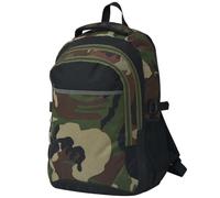 vidaXL School Backpack 40 L Black and Camouflage