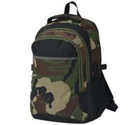 Vidaxl School Backpack 40 L Black And Camouflage School Backpack
