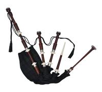 vidaXL Scottish Green tartan bagpipe set with sheesham wood chanter and synthetic bag - Great for beginners