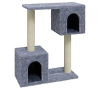 vidaXL Scratching Post | Light grey | Engineered wood, plush, sisal | 60 cm