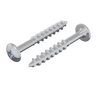 vidaXL Screw 2 pcs Silver 9.8 x 35 mm Iron Fastener, Construction Screw, Structure Bolt, Wood, DIY, Machines, Mounting Screw