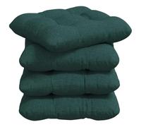 vidaXL Seat Cushion, 4 Pieces, Dark Green, 45 x 45 x 12 cm, Fabric, Sofa Cushion, Removable Covers, Robust Fabric, Comfortable Seat Cushion, Breathable, Washable, Thick Filling