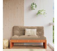 vidaXL Sectional Sofa Units Solid Pine Wood Wax Brown 120 x 95 x 69 cm