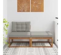 vidaXL Sectional Sofa Units with Cushion 2 Piece Natural