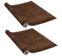 Vidaxl Self-Adhesive Door Films 2 Pcs Dark Oak 210X90 Cm Pvc