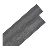 vidaXL Self-Adhesive PVC Flooring Planks Laminate Floor Title Hardware Home Indoor Building Material Carpet 2.51 m² 2 mm Black and White