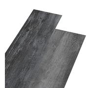 vidaXL Self-adhesive PVC Flooring Planks 5.02 m² 2mm - Water Damage Resistant, Antistatic Shiny Grey Plank Flooring for All Solid and Even Surfaces