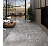 vidaXL Self-adhesive PVC Flooring Planks 5.21 m? 2 mm Concrete Grey Floor Tile