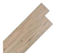 vidaXL Self-adhesive PVC Flooring Planks Laminate Floor Title Hardware Home Indoor Building Material Flooring Carpet 2.51 m² 2 mm Oak Brown