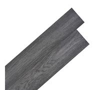 vidaXL Self-adhesive PVC Plank Flooring 5.02 m², 2mm Thick, Black and White, Mimics Natural Wood, Resistant to Water, Allergies, Antistatic, Flame Retardant & Waterproof.