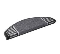 vidaXL Self-adhesive Stair Mats 15 pcs Anthracite 65 x 21 x 4 cm, Hallway, Modern Stair Treads, Sound-Absorbing, Non-Slip Design, Polypropylene Rugs, Indoor Floor Protection, Safety Mats