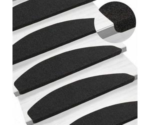 vidaXL Self-adhesive Stair Mats 15 pcs 80 x 28 x 3.5 cm Anthracite