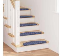 vidaXL Self-adhesive Stair Mats 15 pcs Blue 65 x 21 x 4 cm