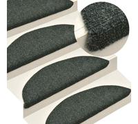 vidaXL Self-adhesive Stair Mats 15 pcs Green 65x21x4 cm Needle Punch UK