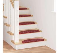 vidaXL Self-adhesive Stair Mats 15 pcs Red 65 x 21 x 4 cm