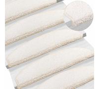vidaXL Self-adhesive Stair Mats 15 pcs White 80 x 24.5 x 3.5 cm