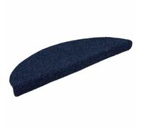 vidaXL Self-Adhesive Stair Mats in Navy Blue - Set of 15, Easy Installation, Non-Slip, Washable, Strong Needle-Punched Fabric, Ideal for Home & Office Use, 56x17x3 cm