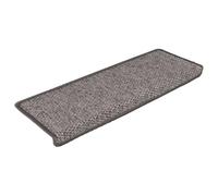 vidaXL Self-adhesive Stair Mats in Sisal Look - Set of 15, Grey and Beige - Sound Dampening and Non-slip Mats for Stairs, Easy-to-Clean