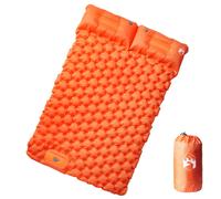 vidaXL Self Inflating Camping Mattress & Pillows 2-Person Sleeping Mat Orange