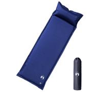 vidaXL Self Inflating Camping Mattress with Pillow 1-Person Navy Blue