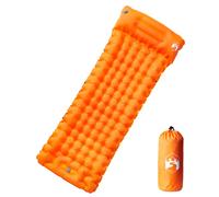 vidaXL Self Inflating Camping Mattress with Pillow 1-Person Orange
