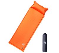 vidaXL Self Inflating Camping Mattress with Pillow 1-Person Orange