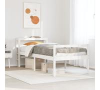 vidaXL Senior Bed with Headboard without Mattress White 90x190 cm Single
