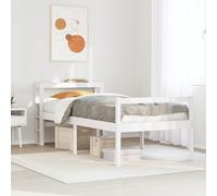vidaXL Senior Bed with Headboard without Mattress White 90x200 cm