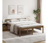 (honey brown, 5ft king size) vidaXL Bed Frame Bedroom Bed Base Matress Foundation Bedstead Solid Wood Pine