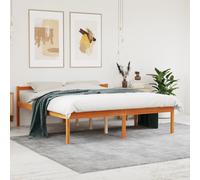 vidaXL Bed Frame Home Bed Base Bedstead Wax Brown 160x200 cm Solid Wood Pine