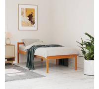 Solid Pinewood Bed Frame Brown 90x190 cm Single Sturdy Durable Design [EEK: A]