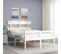 vidaXL Senior Bed without Mattress White 120x200 cm Solid Wood