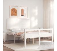 vidaXL Senior Bed without Mattress White 120x200 cm Solid Wood