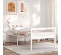 vidaXL Senior Bed without Mattress White Single Solid Wood
