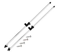 "vidaXL Set of 2 Bimini Top Support Poles - Aluminium Construction - Universal Fit for 3 Bow and 4 Bow Bimini Tops - Adjustable Length from 66 cm to 110 cm - Easy Installation"