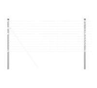 vidaXL Set of 2 fence posts 120 cm galvanised steel for outdoor use, stable and rust-free, powder-coated and easy to install, versatile for edging