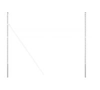 vidaXL Set of 2 fence posts 200 cm silver galvanised steel powder coated, easy to install, UV resistant, rust-proof and weatherproof, ideal for