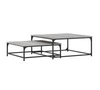 vidaXL Nesting Coffee Tables 2 pcs Grey Sonoma Engineered Wood UK