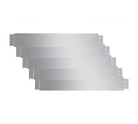 vidaXL Set of 5 Lawn Fence Panels - Flexible, Galvanised Steel, 100 x 14 cm - Silver Finish, Sturdy and Rust-Resistant, Easily Bends for Garden Decor