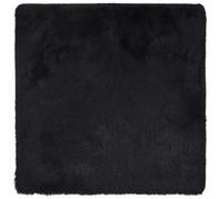 vidaXL Shaggy Rug 160x160 cm - Square Black High Pile Polyester Carpet for Living Room & Bedroom