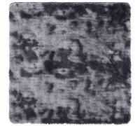 vidaXL Shaggy Rug - High Pile, Black and Cream, Modern Round Area Rug, 80 cm Diameter, OEKO-TEX Certified, Suitable for Underfloor Heating