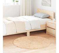 (beige, 100 x 100 cm/round) vidaXL Shaggy Rug High Pile NAVARRA Dusty Pink 200x200 cm Polyester Area Rug