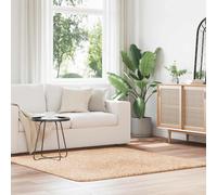 vidaXL Shaggy Rug High Pile NAVARRA Beige 160x160 cm Polyester