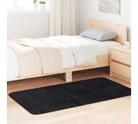 Shaggy Rug Black 80x150 cm Pile Soft Fluffy Polyester Non-Slip Indoor Outdoor XL