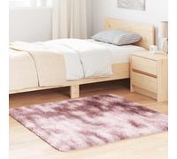 vidaXL Shaggy Rug - Dusty Pink, 120x120 cm, Polyester High-Pile Square Design for Indoor/Outdoor Use