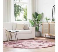 (dusty pink, 200 x 200 cm/round) vidaXL Shaggy Rug High Pile NAVARRA Dusty Pink 200x200 cm Polyester Area Rug