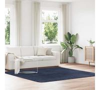 vidaXL Shaggy Rug High Pile NAVARRA Navy 240x240 cm Polyester