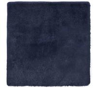 vidaXL Shaggy Rug - High Pile Navy Polyester 240x240 cm, Modern Square Carpet for Living Room, Bedroom, Office, Indoor/Outdoor Non-Slip Area Rug